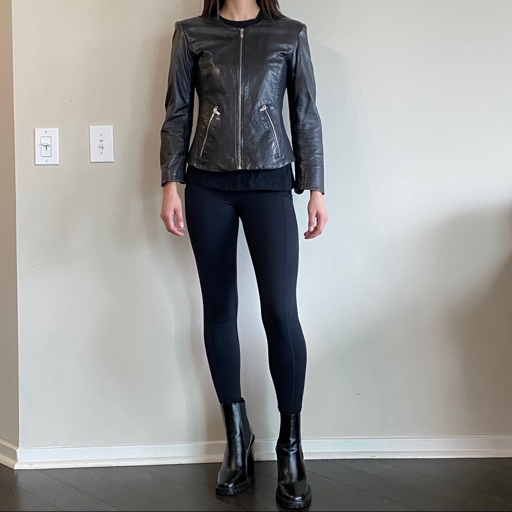 Theyskens’ Theory Black Jadra Leather Jacket